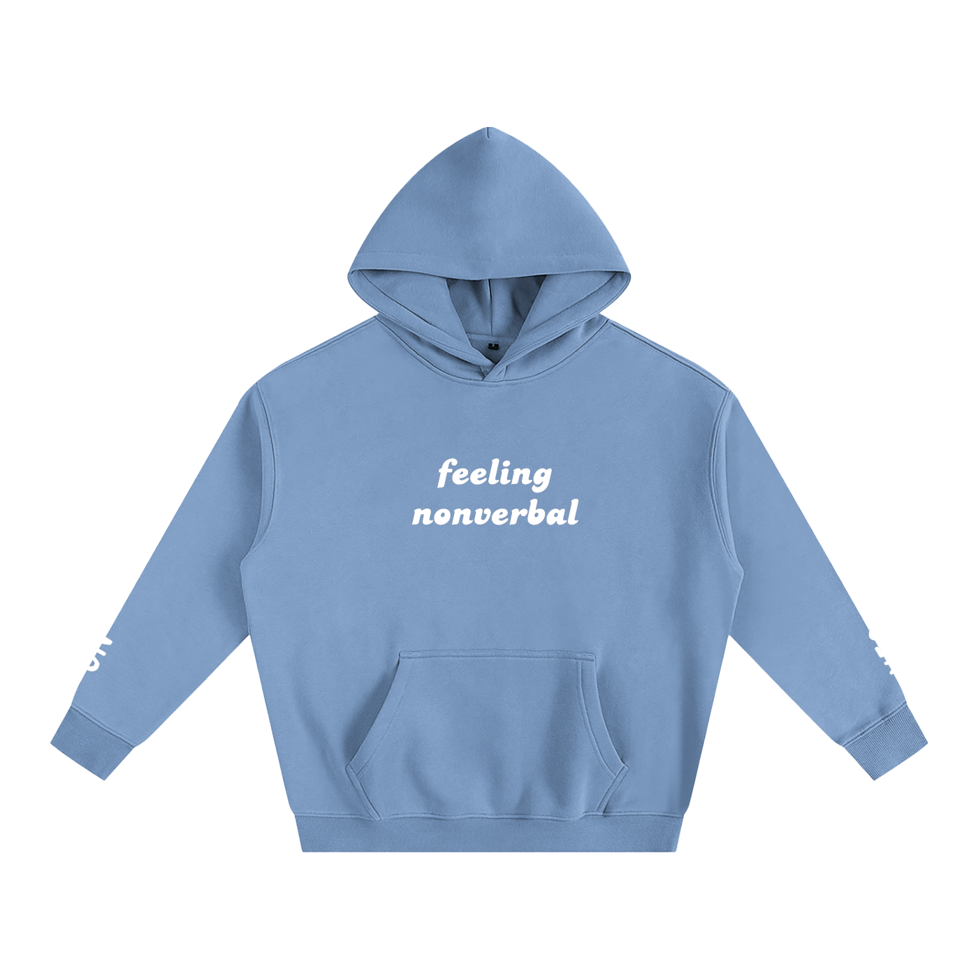 Feeling Nonverbal - Oversize Fleeced Communication Hoodie
