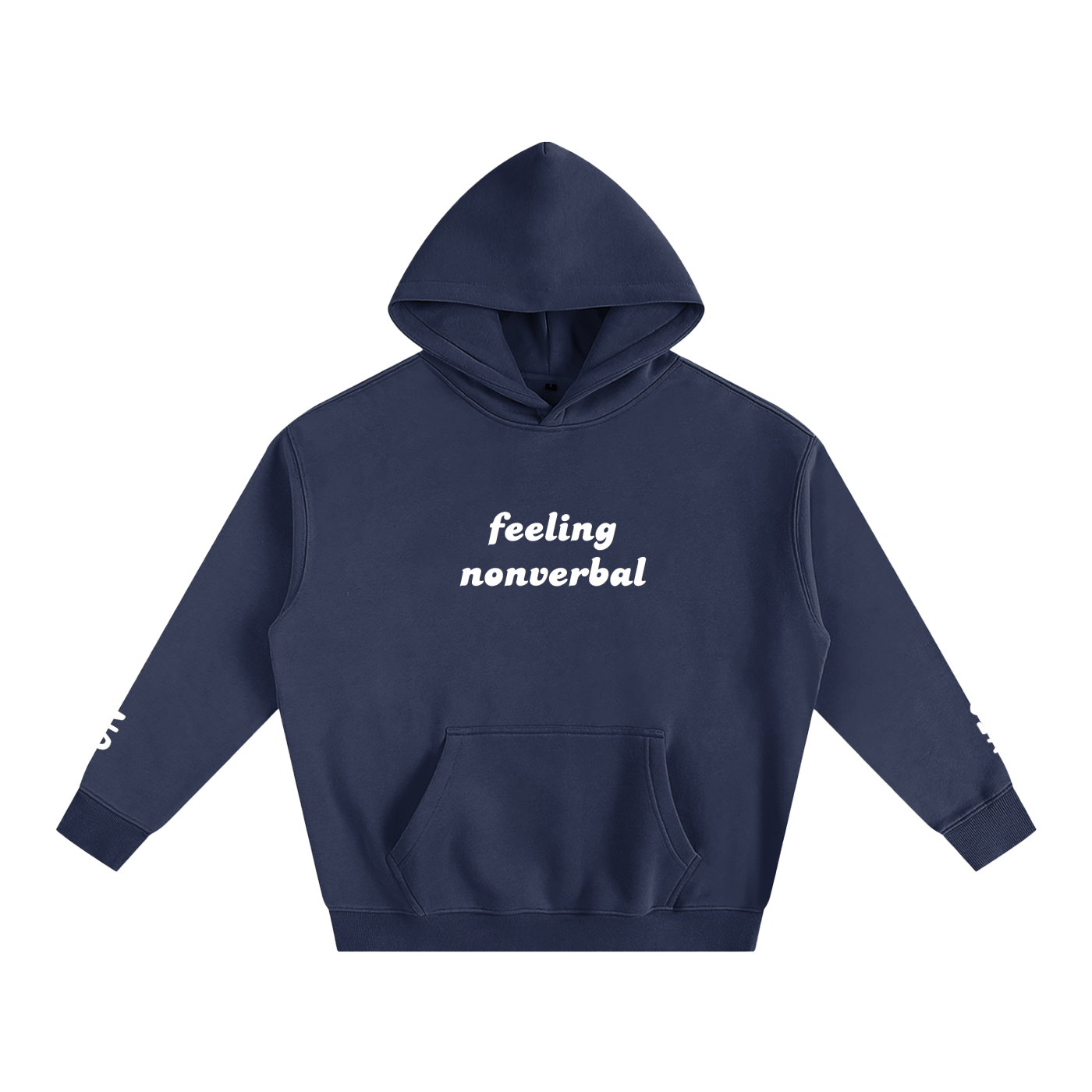 Feeling Nonverbal - Oversize Fleeced Communication Hoodie