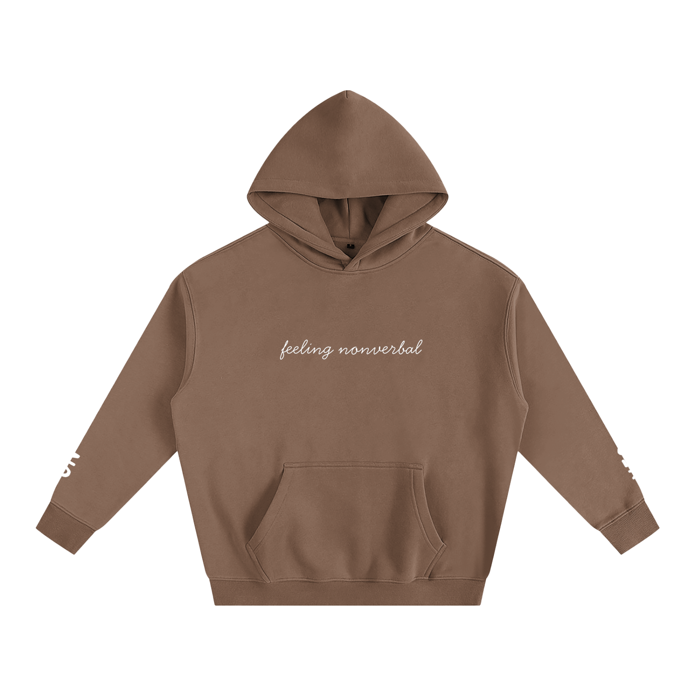 Feeling Nonverbal Cursive  - Oversize Fleeced Communication Hoodie