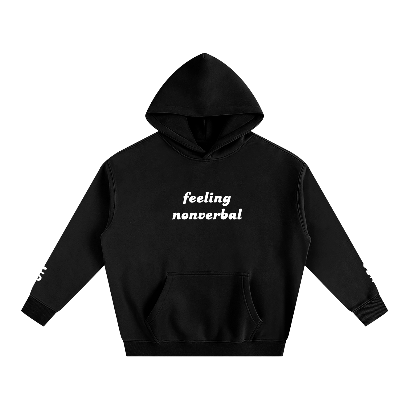 Feeling Nonverbal - Oversize Fleeced Communication Hoodie