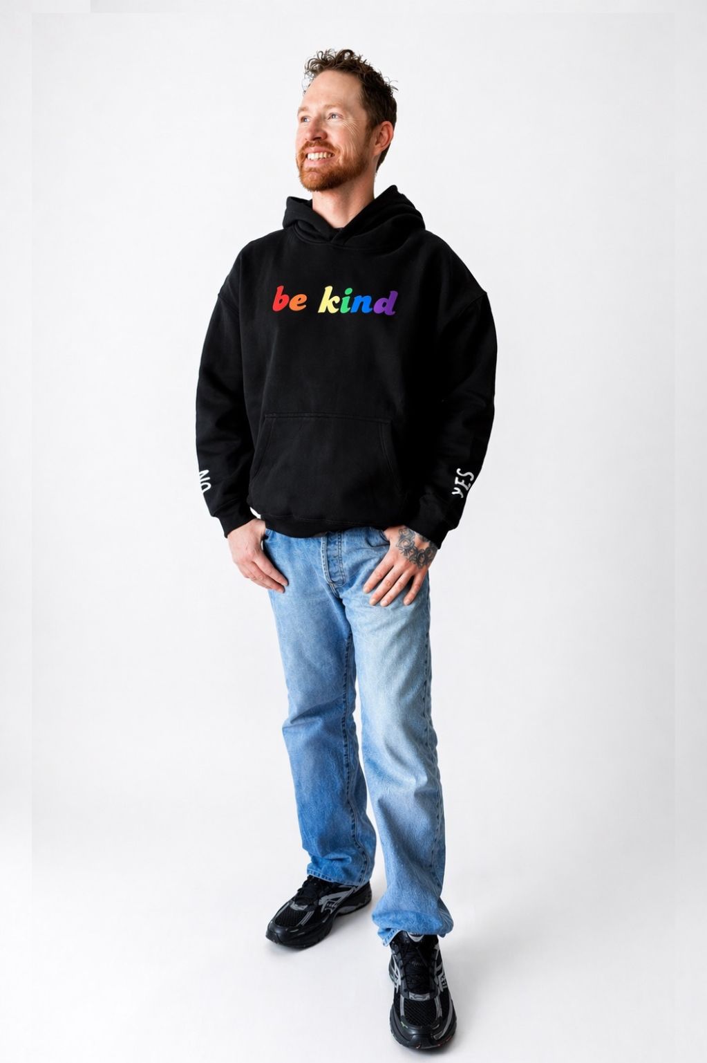 Rainbow Be Kind - Oversize Fleeced Hoodie