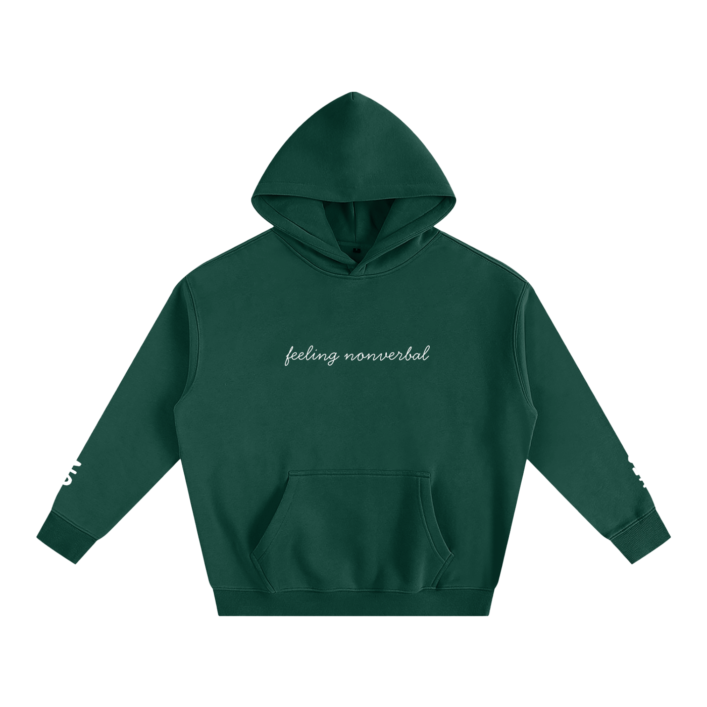 Feeling Nonverbal Cursive  - Oversize Fleeced Communication Hoodie