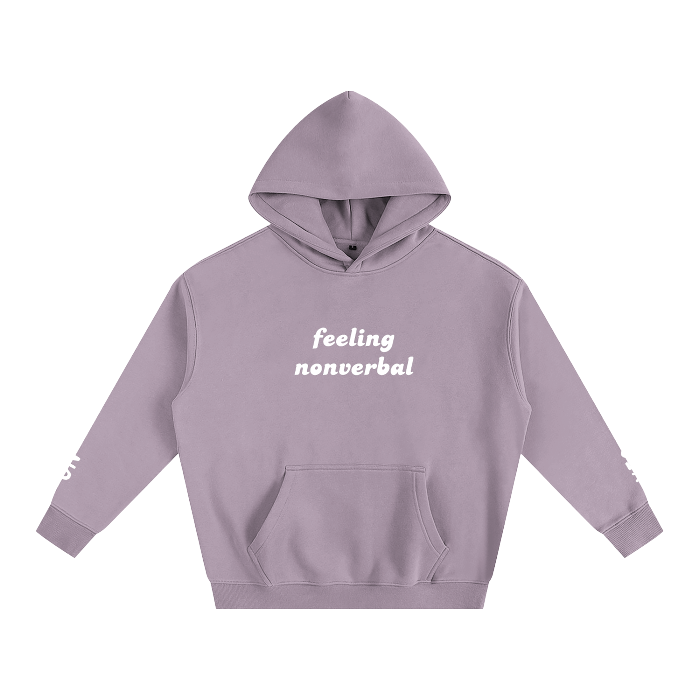 Feeling Nonverbal - Oversize Fleeced Communication Hoodie