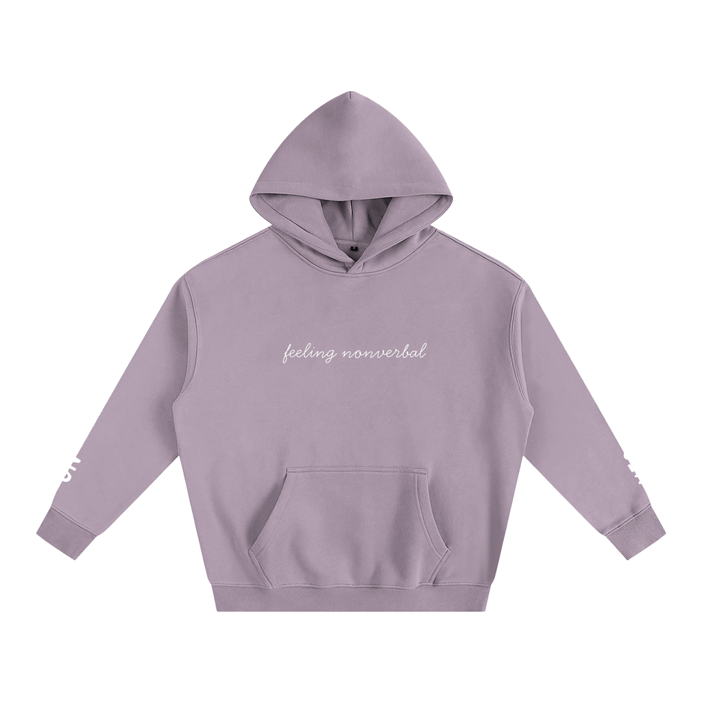 Feeling Nonverbal Cursive  - Oversize Fleeced Communication Hoodie
