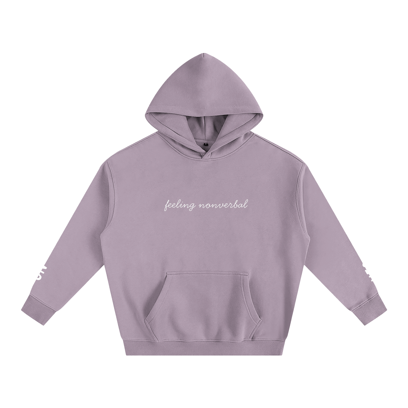 Feeling Nonverbal Cursive  - Oversize Fleeced Communication Hoodie