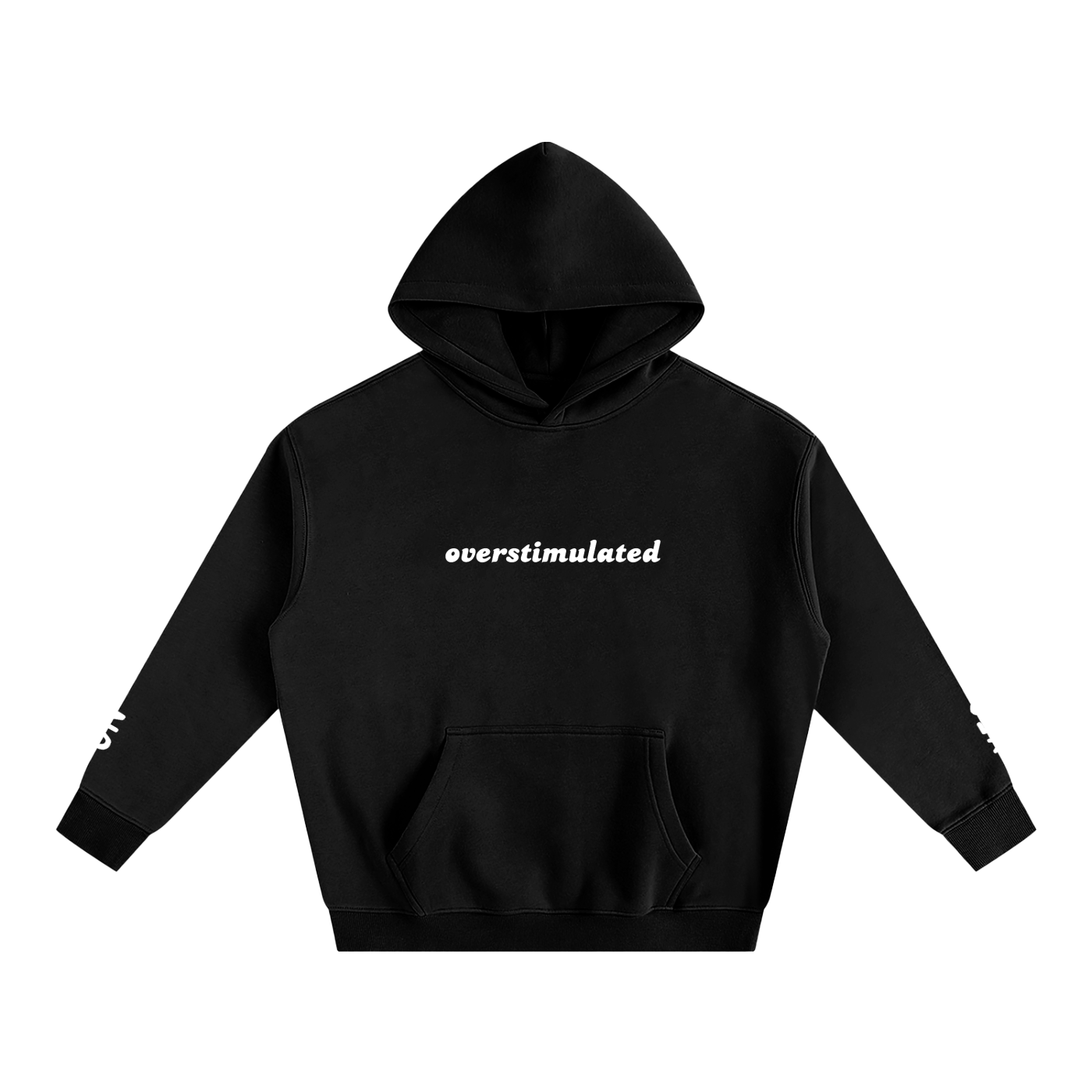 Overstimulated - Oversize Fleeced Communication Hoodie