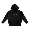 Cursive Overstimulated - Oversize Fleeced Communication Hoodie
