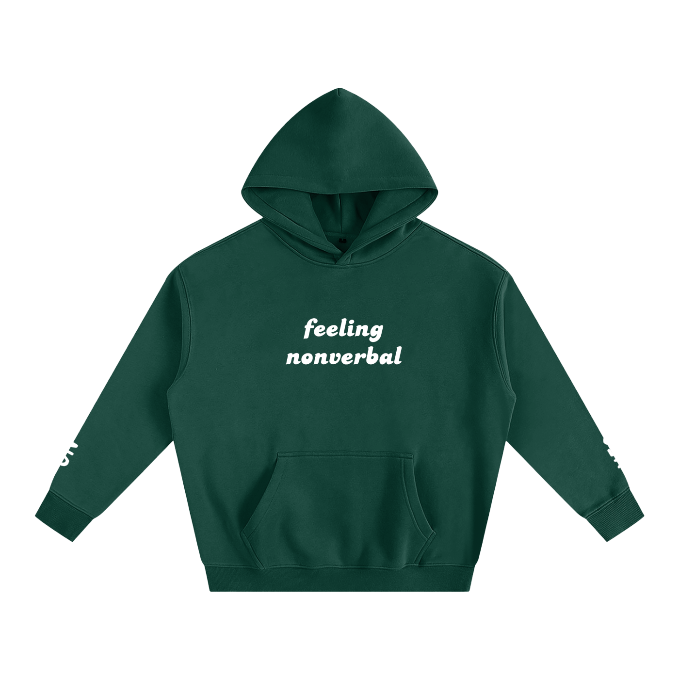 Feeling Nonverbal - Oversize Fleeced Communication Hoodie