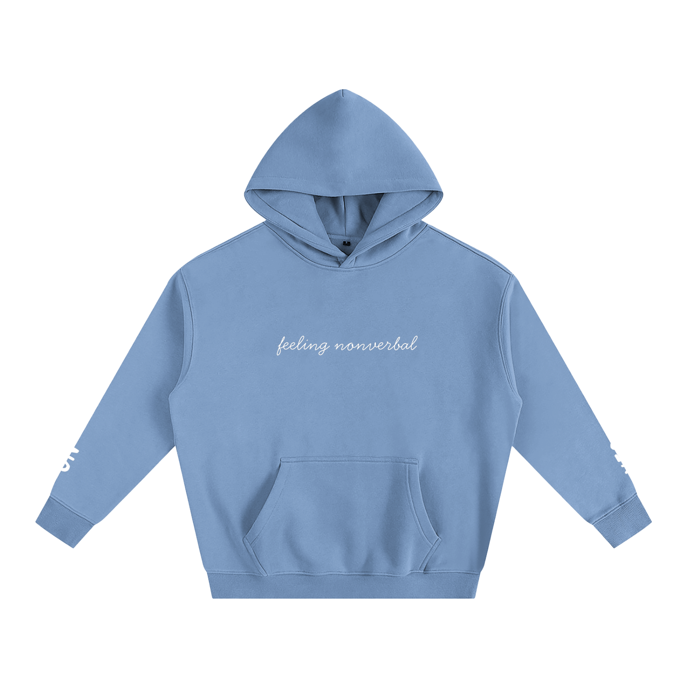 Feeling Nonverbal Cursive  - Oversize Fleeced Communication Hoodie