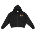 Vintage Fleece Zip-Up Boxy Hoodie