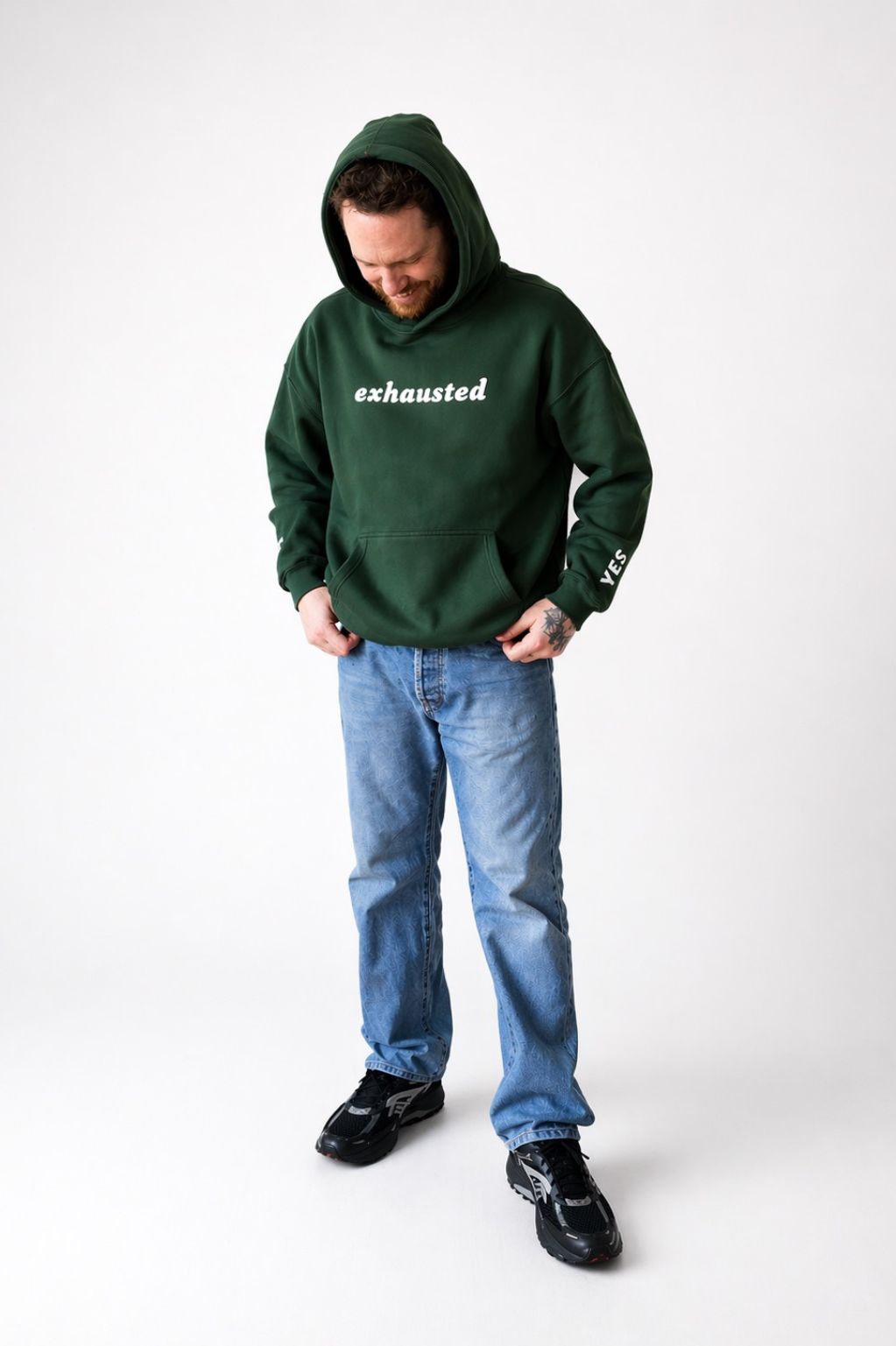 Exhausted- Oversize Fleeced Hoodie