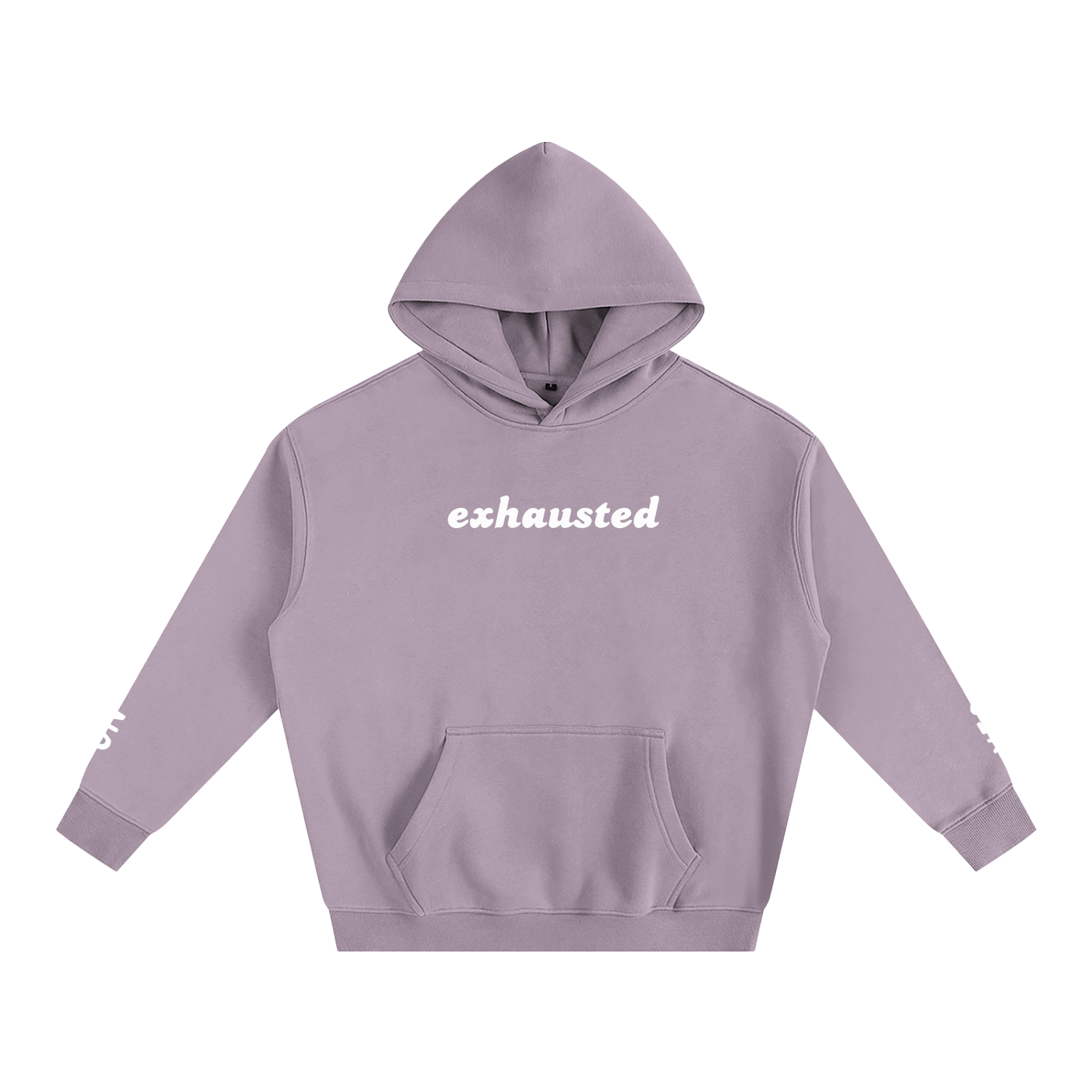 Exhausted- Oversize Fleeced Hoodie
